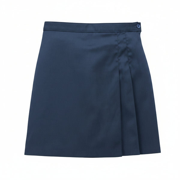 Temecula Prep school uniform skort in Navy – double wrap pleated, adjustable waist, girls and juniors sizes